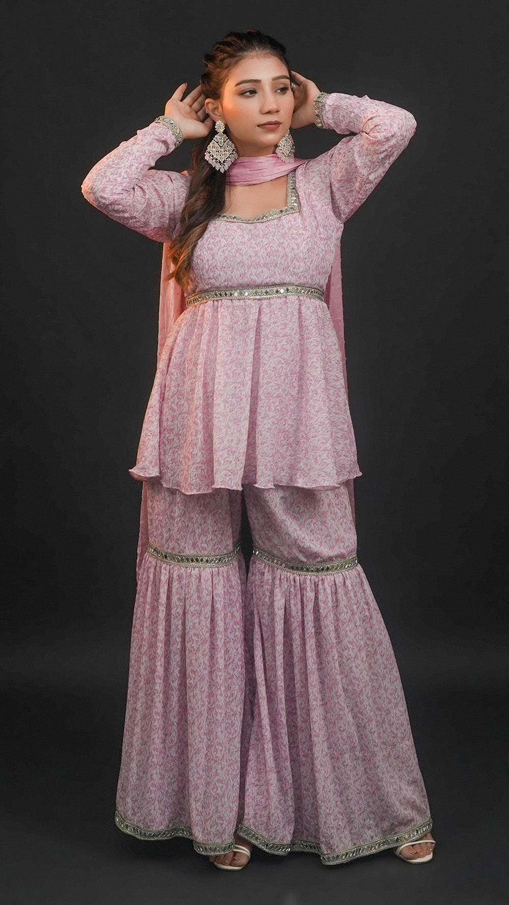 Blush Pink Peplum Set