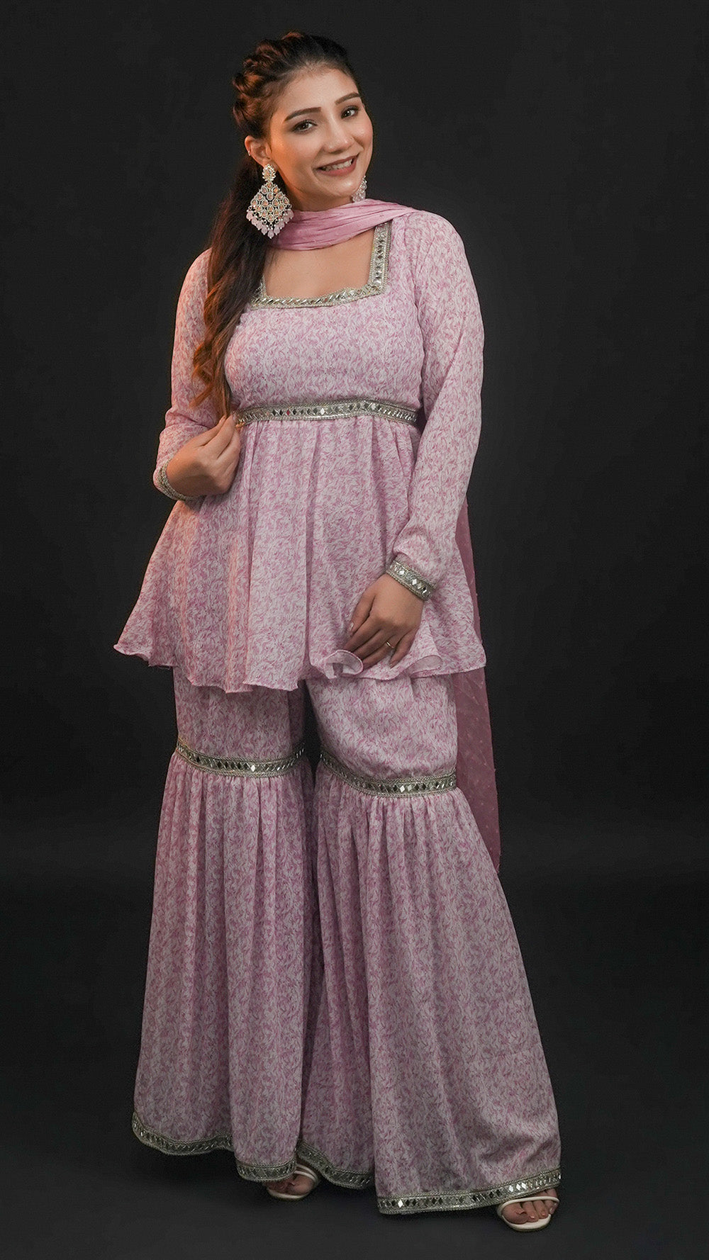 Blush Pink Peplum Set