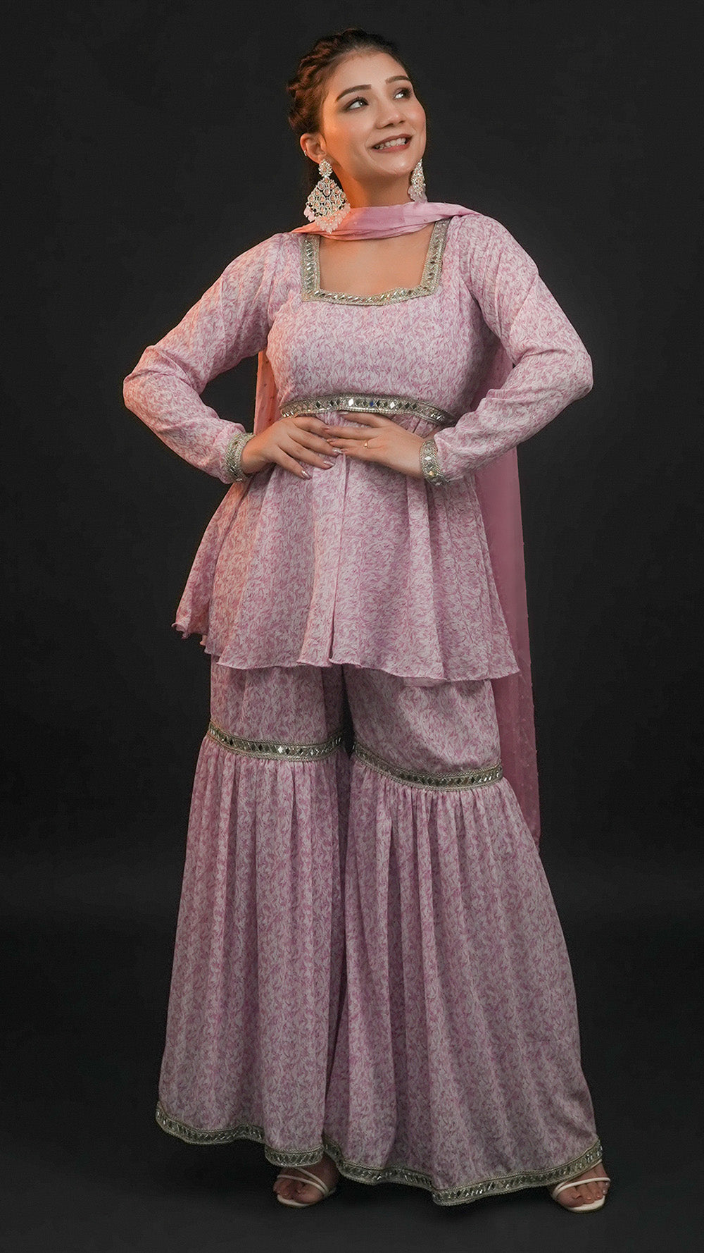 Blush Pink Peplum Set