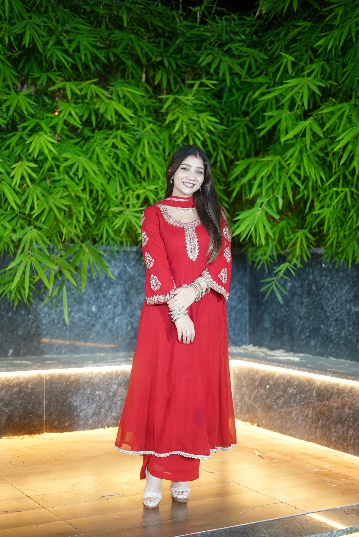 Red Anarkali Suit