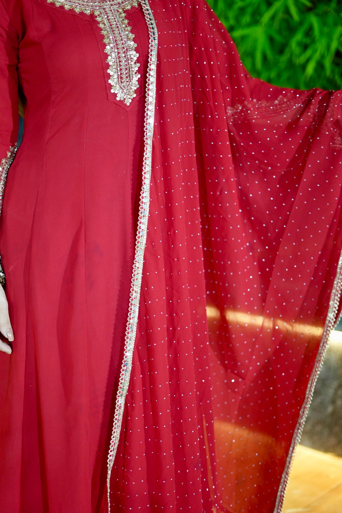 Red Anarkali Suit