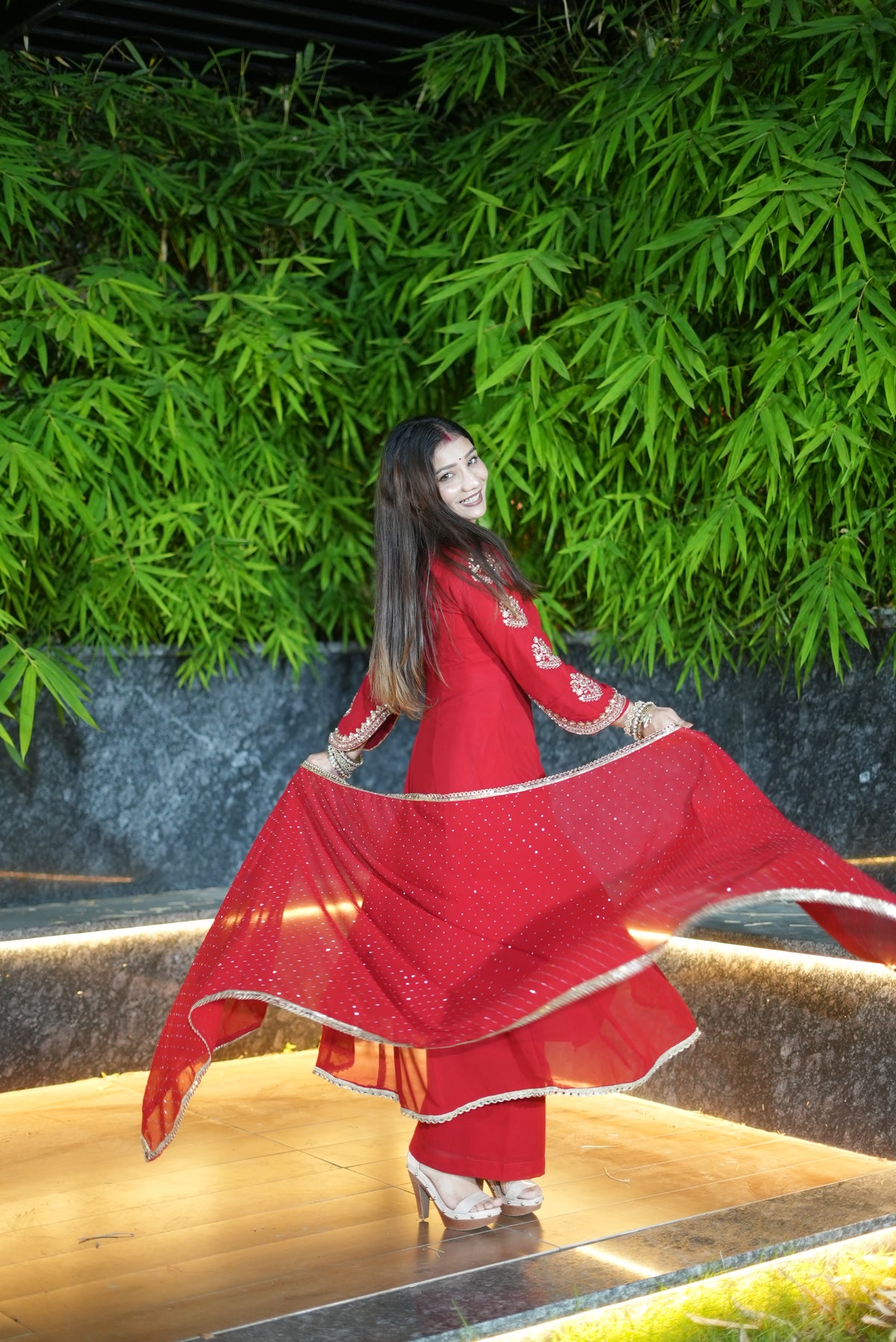Red Anarkali Suit