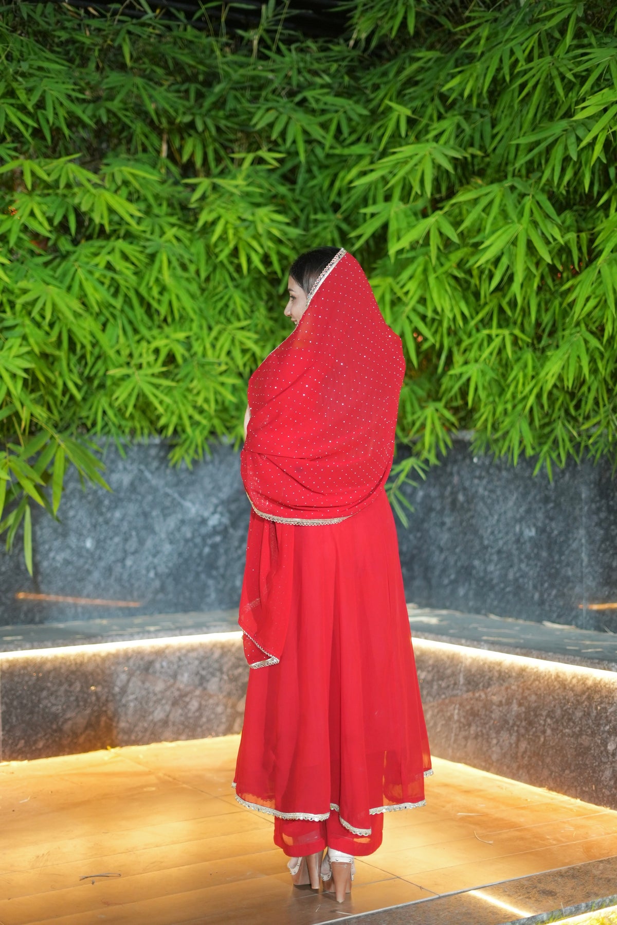 Red Anarkali Suit