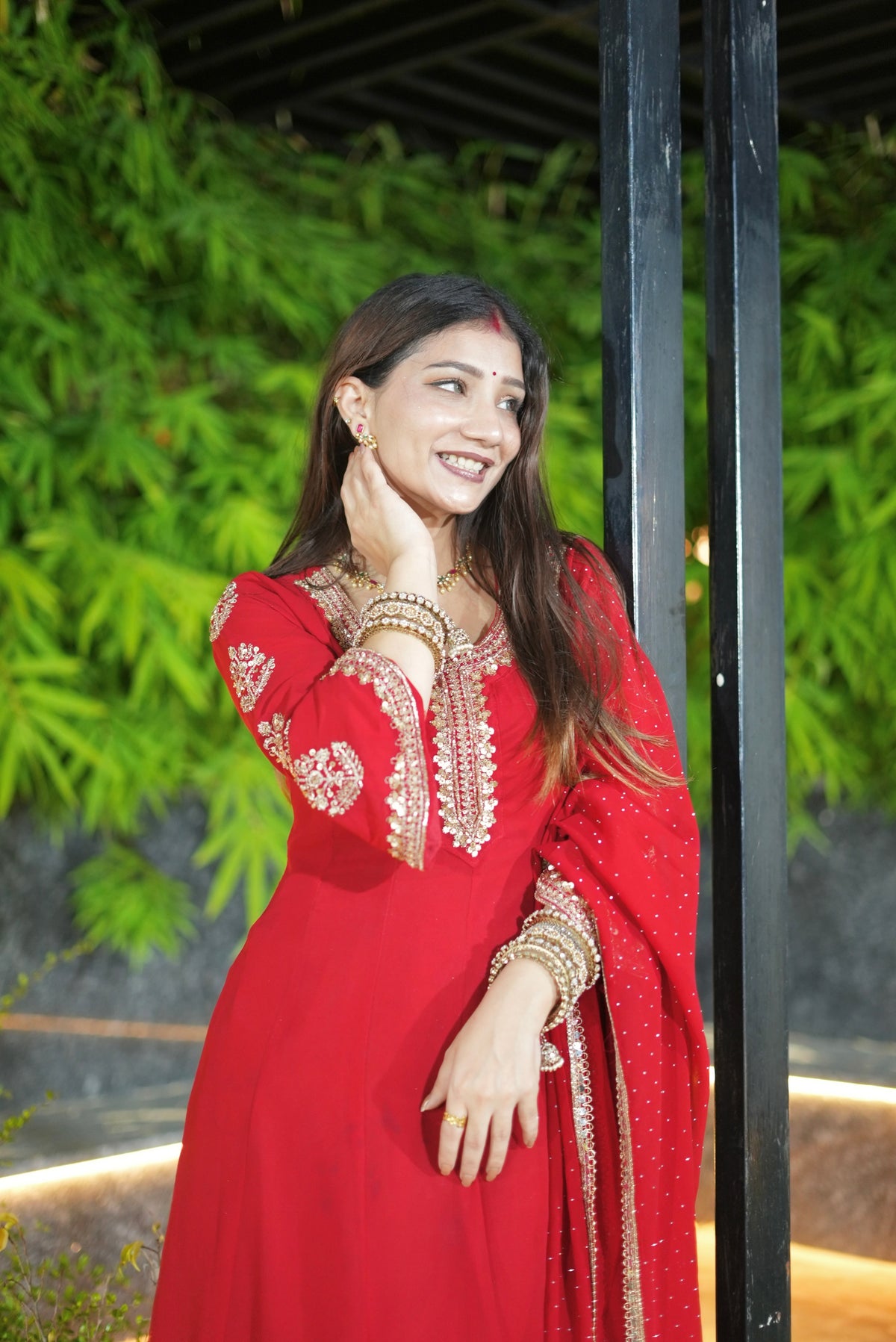 Red Anarkali Suit